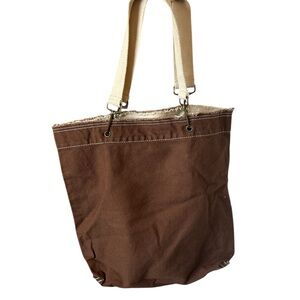 Brown Canvas Tote Bag